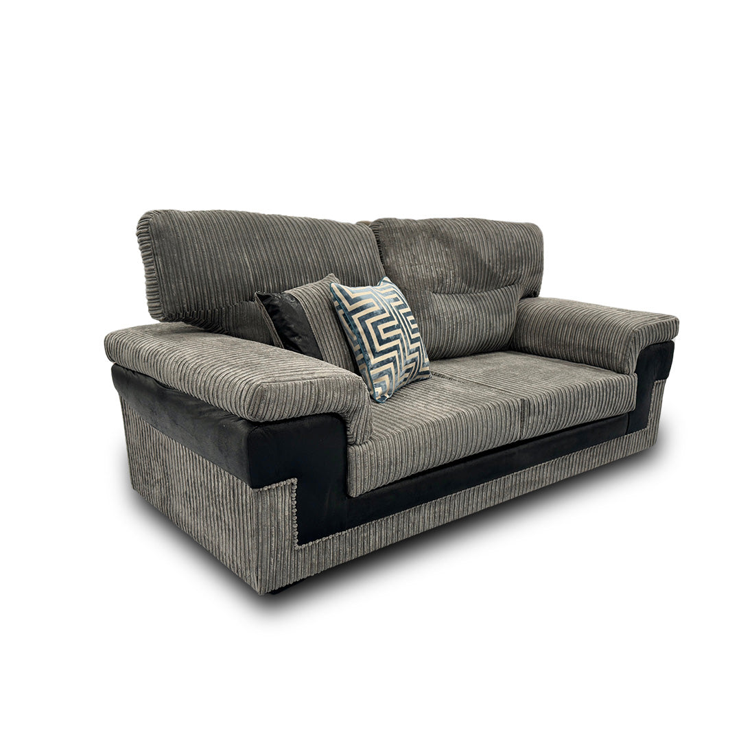 ‘Amazon’ Slate Jumbo Cord 3 Seater Sofa