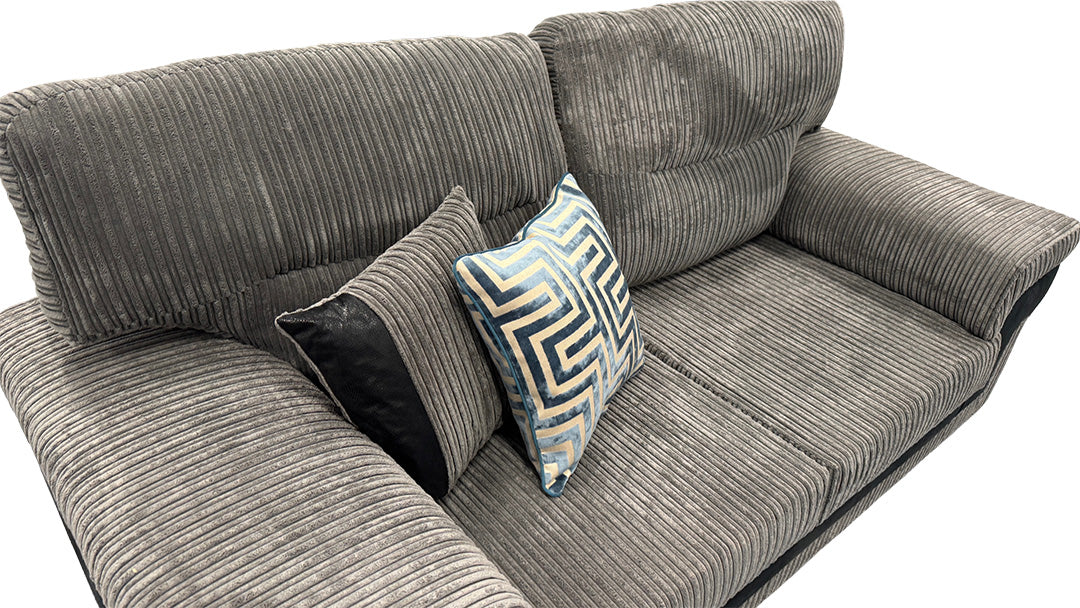 ‘Amazon’ Slate Jumbo Cord 3 Seater Sofa