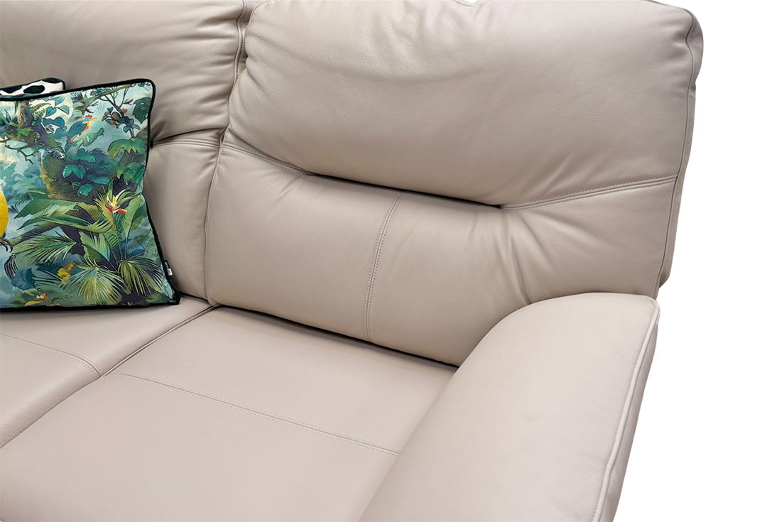 G Plan 'Seattle' H007 Durham Dove Leather 3 Seater Sofa