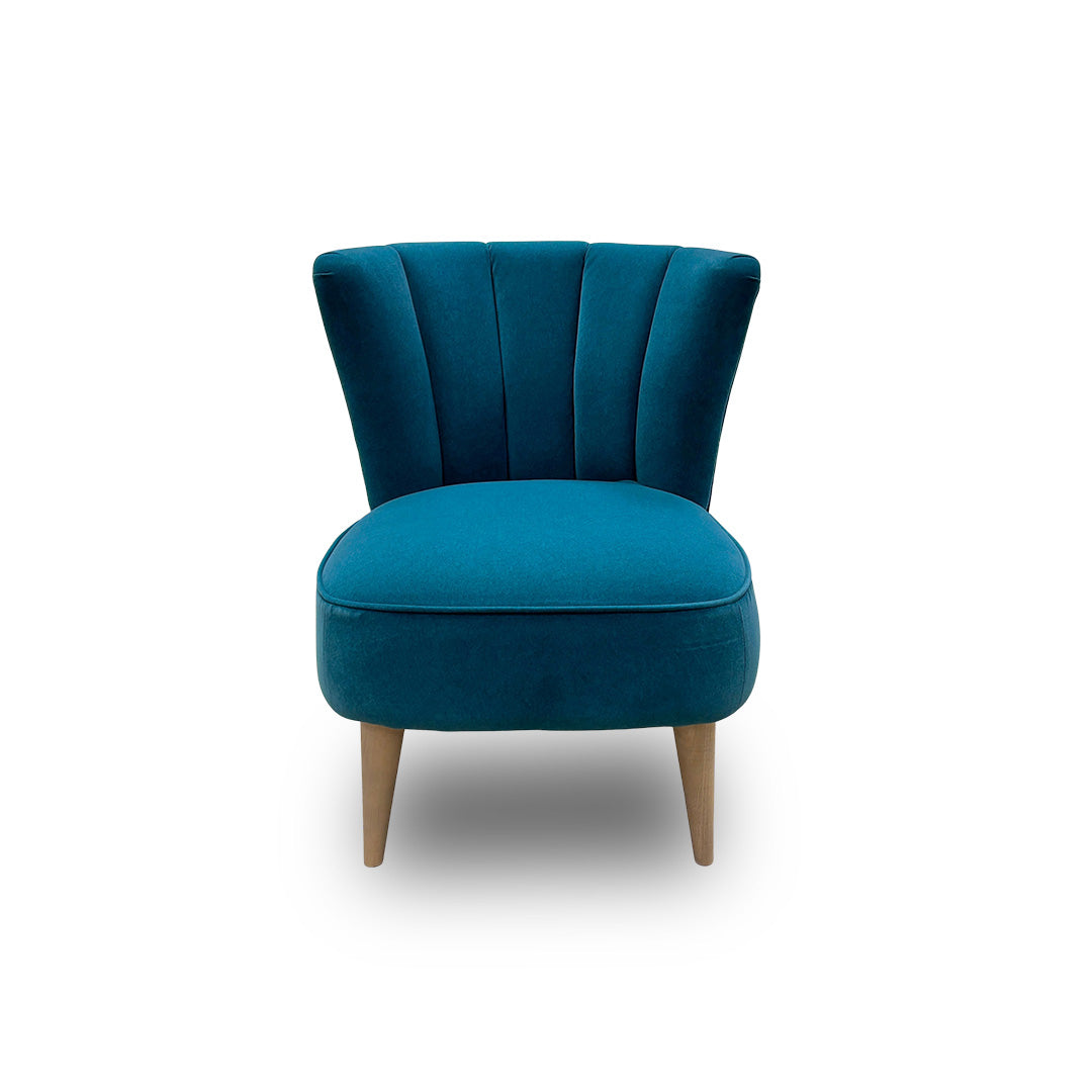 ‘Finchley’ Nordic Teal Velvet Accent Chair