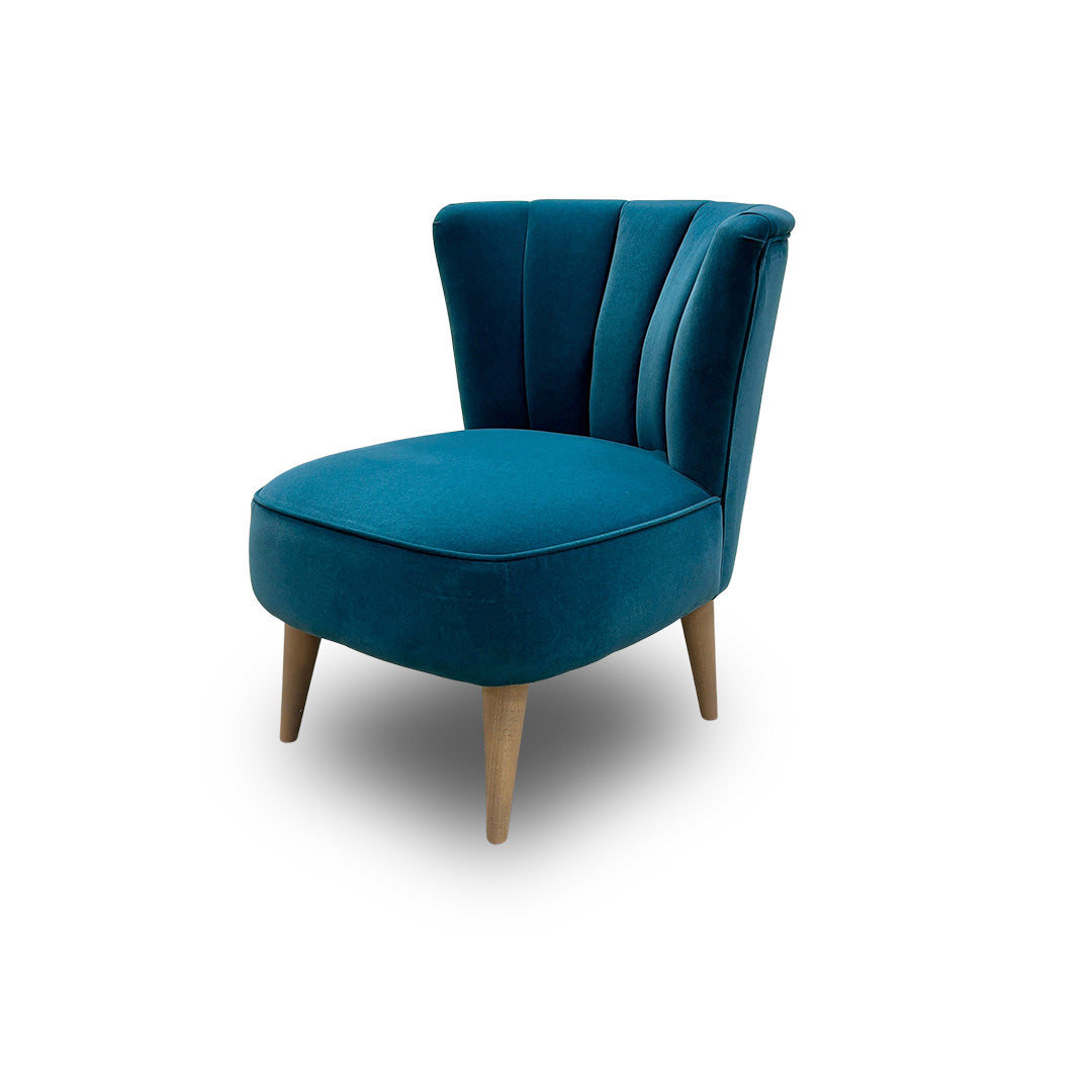 ‘Finchley’ Nordic Teal Velvet Accent Chair