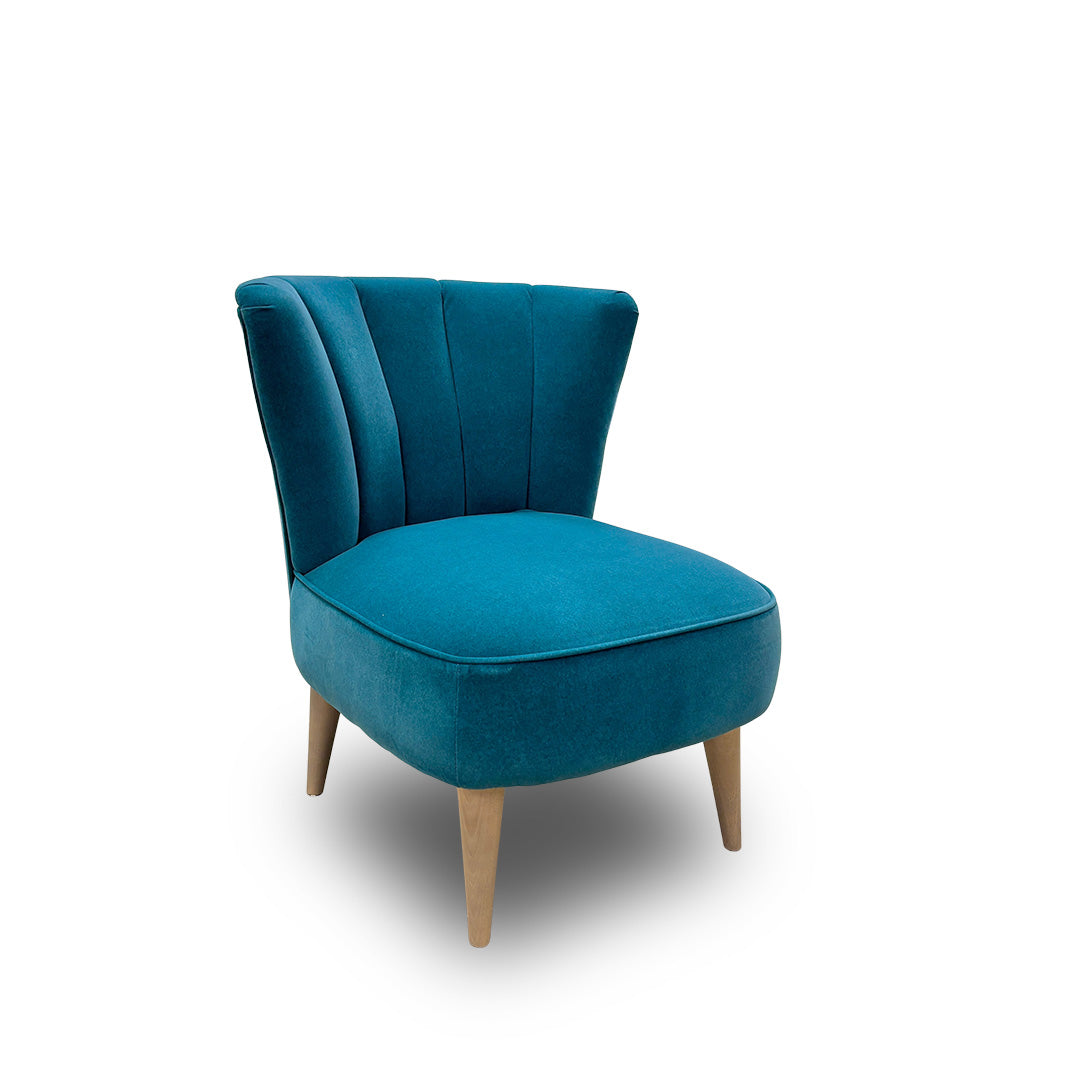 ‘Finchley’ Nordic Teal Velvet Accent Chair
