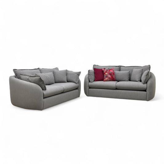 ‘Portobello’ Fossil Waldo Linen Fabric 3 + 2 Seater Sofa Set