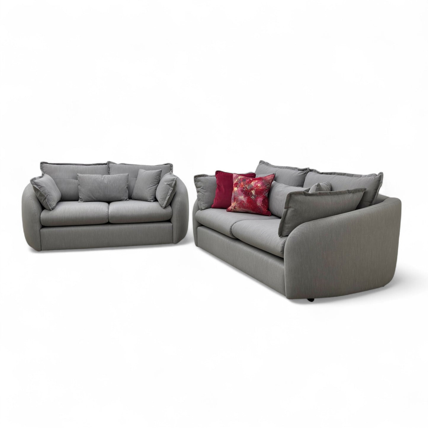 ‘Portobello’ Fossil Waldo Linen Fabric 3 + 2 Seater Sofa Set