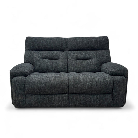 ‘Cinemax’ Hf-0102 Halifax Black Mica Woven Fabric 2 Seater Sofa