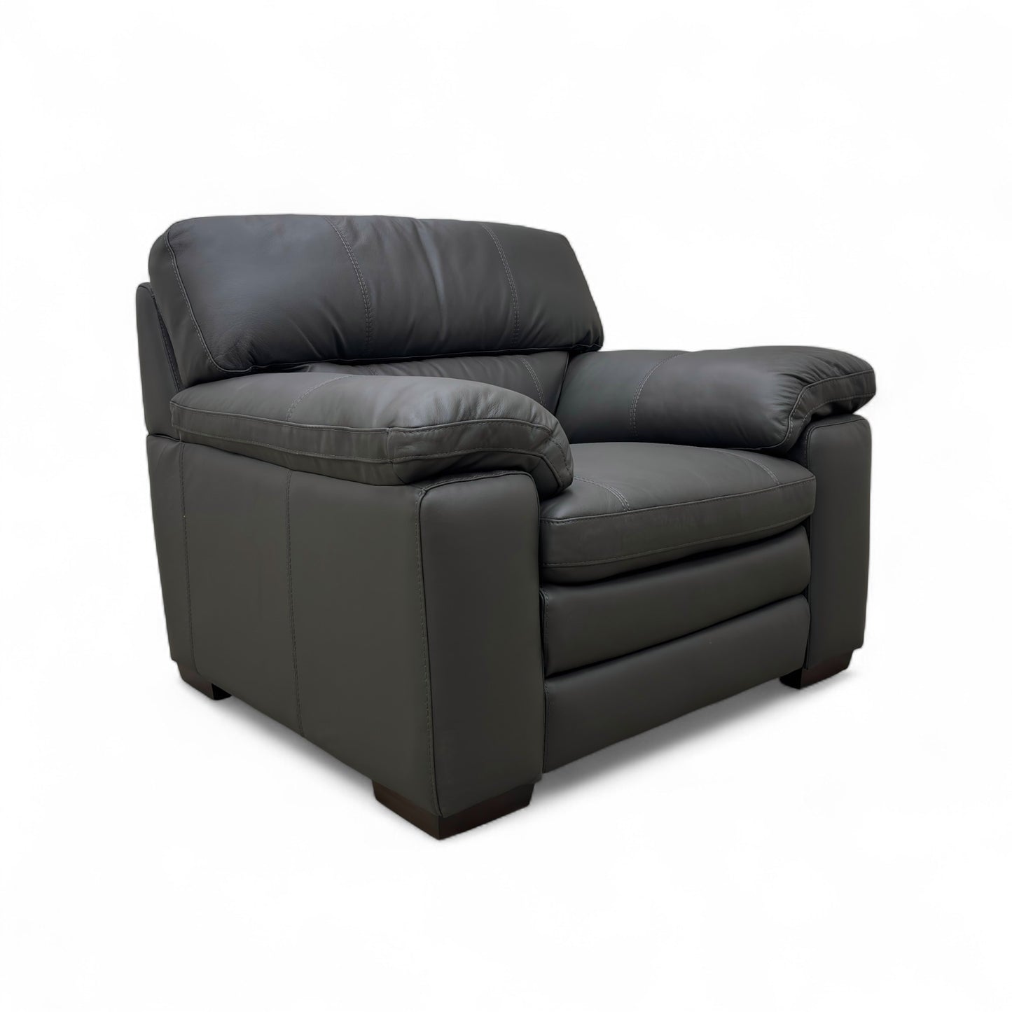 World of Leather ‘Cozzee’ Nw-517e Shale Grey Leather Armchair