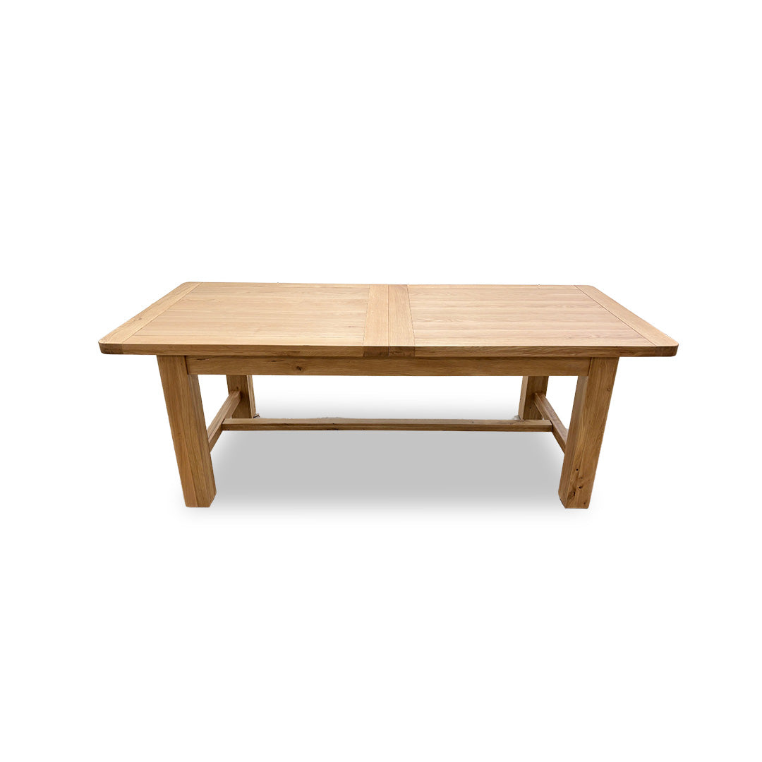 ‘Augusta’ Solid Oak Large Rectangular Extending Dining Table
