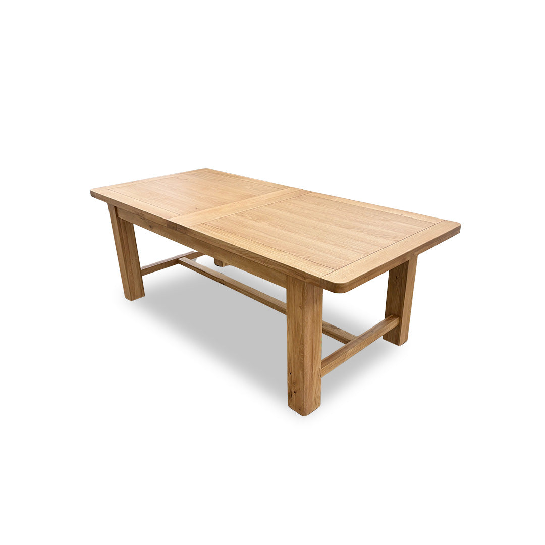 ‘Augusta’ Solid Oak Large Rectangular Extending Dining Table