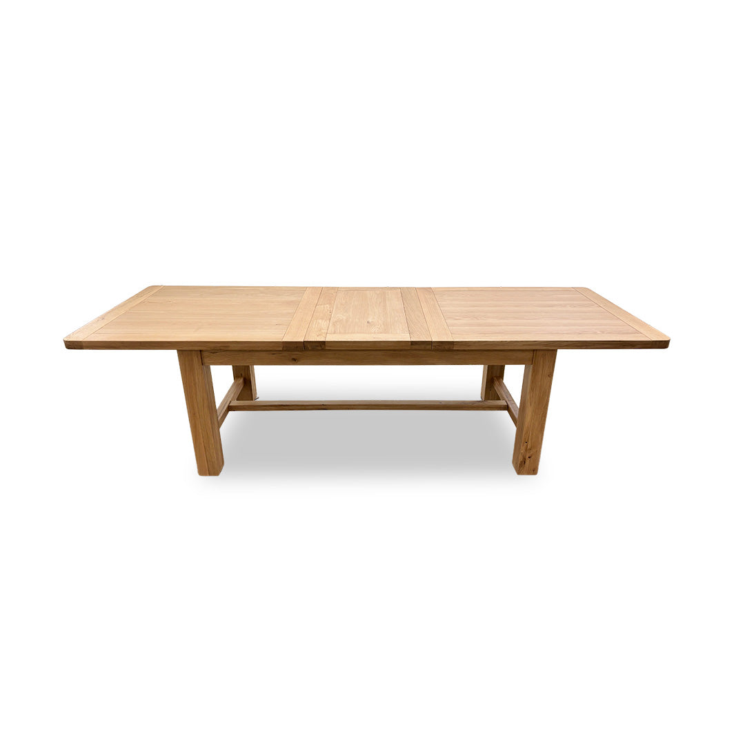 ‘Augusta’ Solid Oak Large Rectangular Extending Dining Table