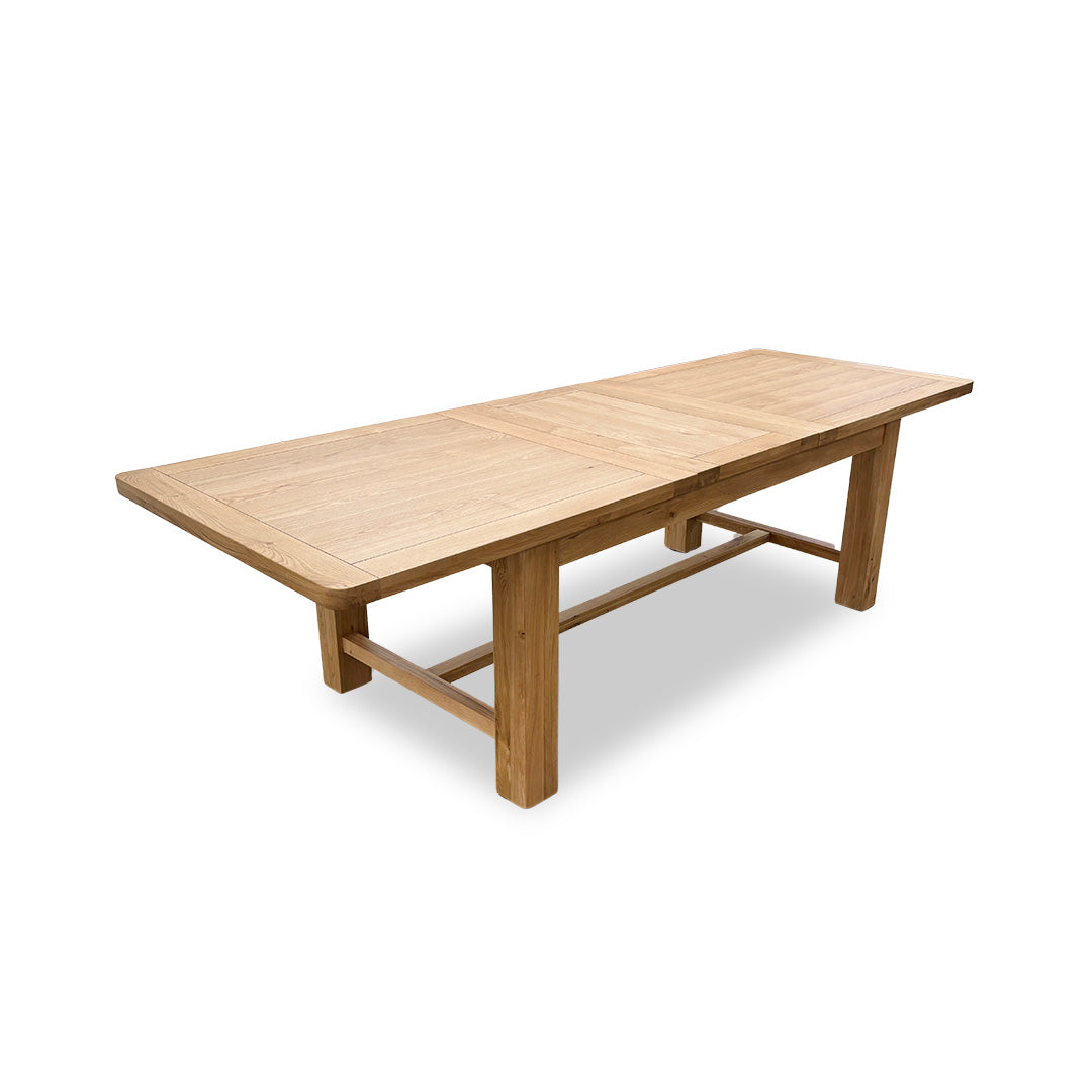 ‘Augusta’ Solid Oak Large Rectangular Extending Dining Table