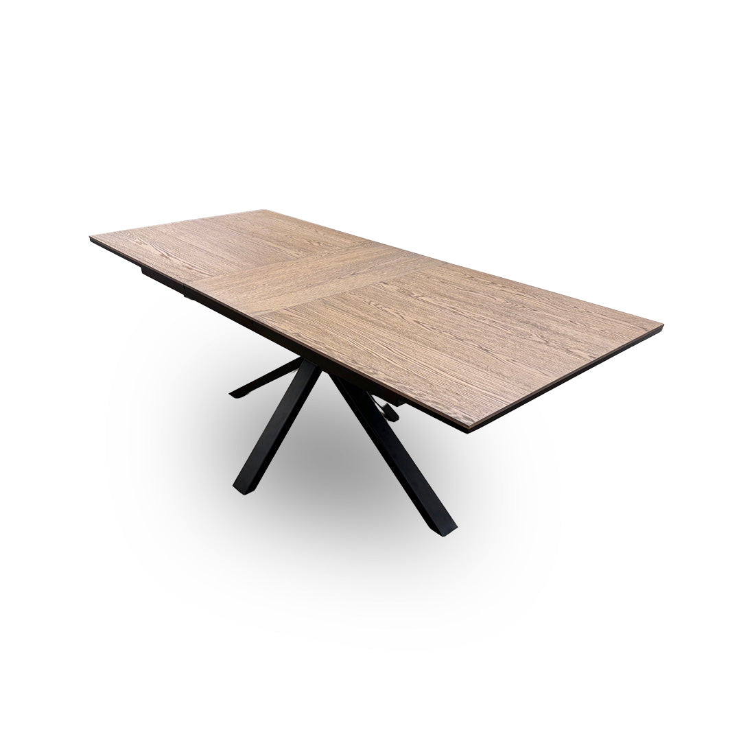 ‘Saturn’ Oak Top Pop-up Extending Dining Table