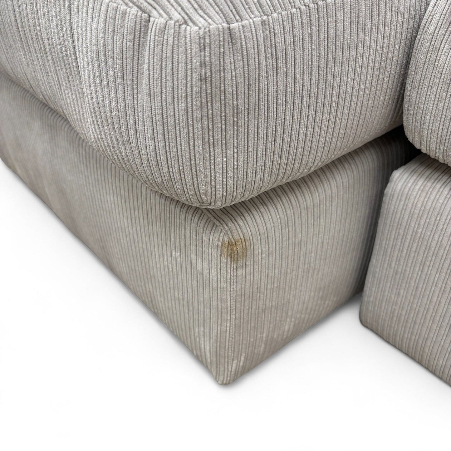 ‘Portofino’ Foxtrot Silver Chord Fabric 3 Corner 1 Modular Sofa