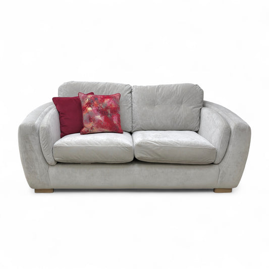 Couch & Co ‘Ollie’ Silver Velvet 2 Seater Sofa
