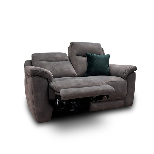 ‘Patricia’ Dexter Charcoal Velvet Power Recliner 2 Seater Sofa