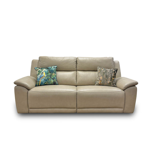 ‘Utah' Stone Lx-6407 3 Seater Leather Sofa
