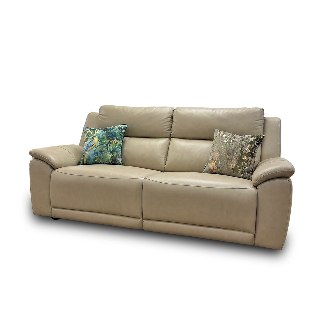 ‘Utah' Stone Lx-6407 3 Seater Leather Sofa