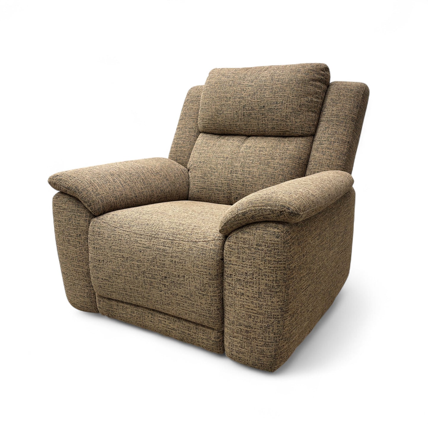 ‘Utah’ Cocoa We-0103 Tight Weave Fabric Power Recliner Armchair