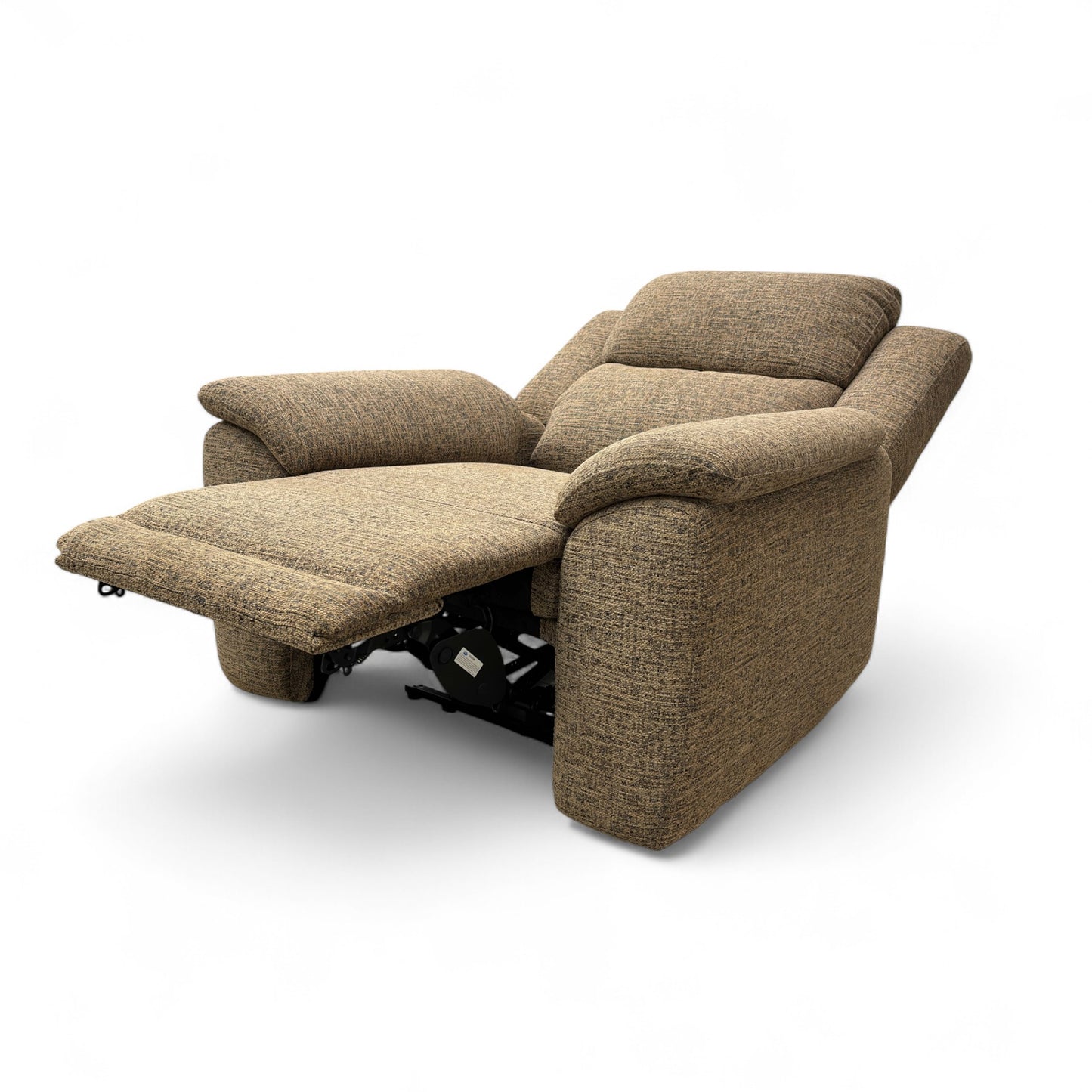 ‘Utah’ Cocoa We-0103 Tight Weave Fabric Power Recliner Armchair