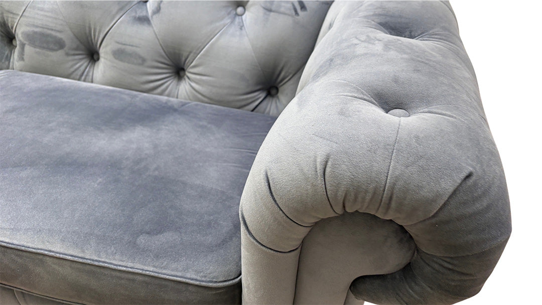 ‘Belair’ Denim Sensual Velvet 4 Seater Sofa