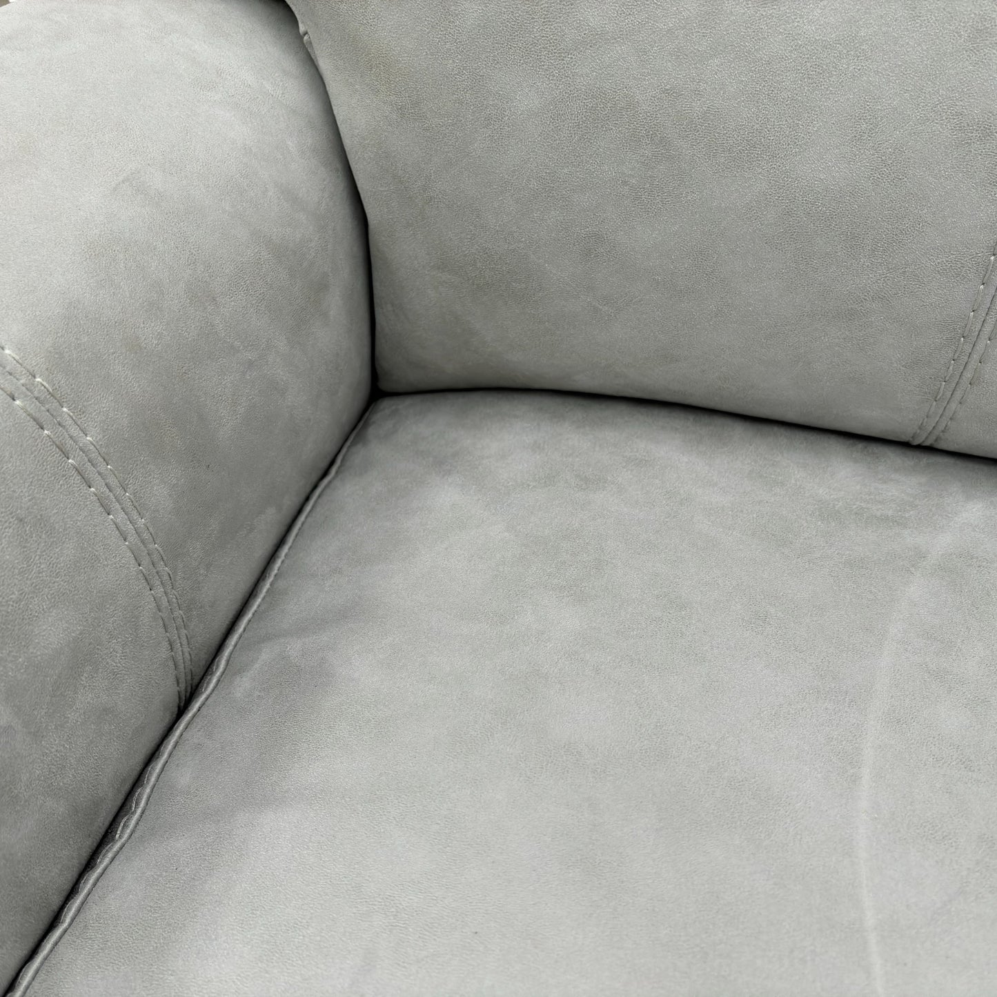 Compact Collection ‘Lille’ Bluish Grey Suede Rocker Swivel Chair with Power Recliner