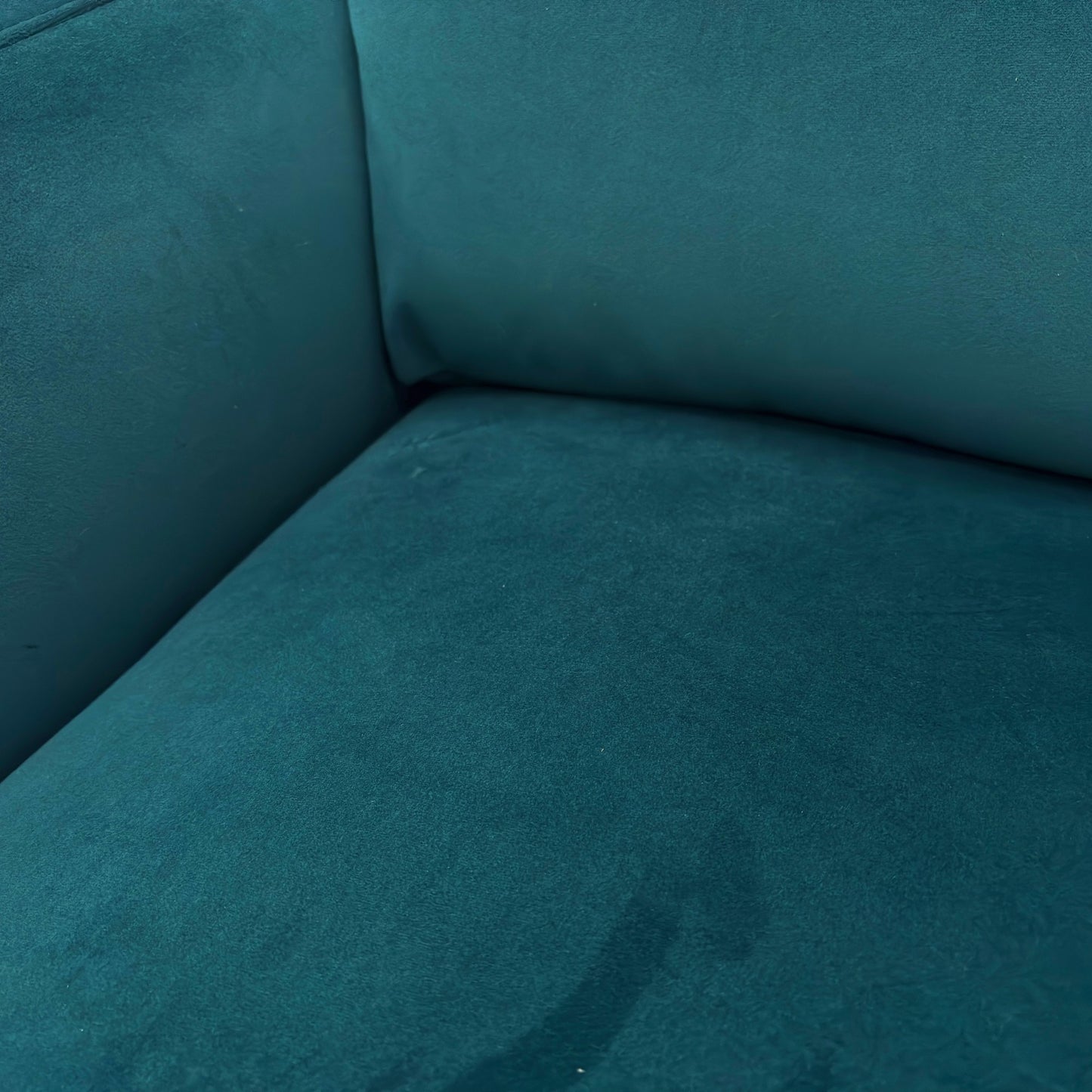 ‘Jules’ Fab-Meg-R36 Lake Green Velvet 2 Seater Power Recliner Sofa