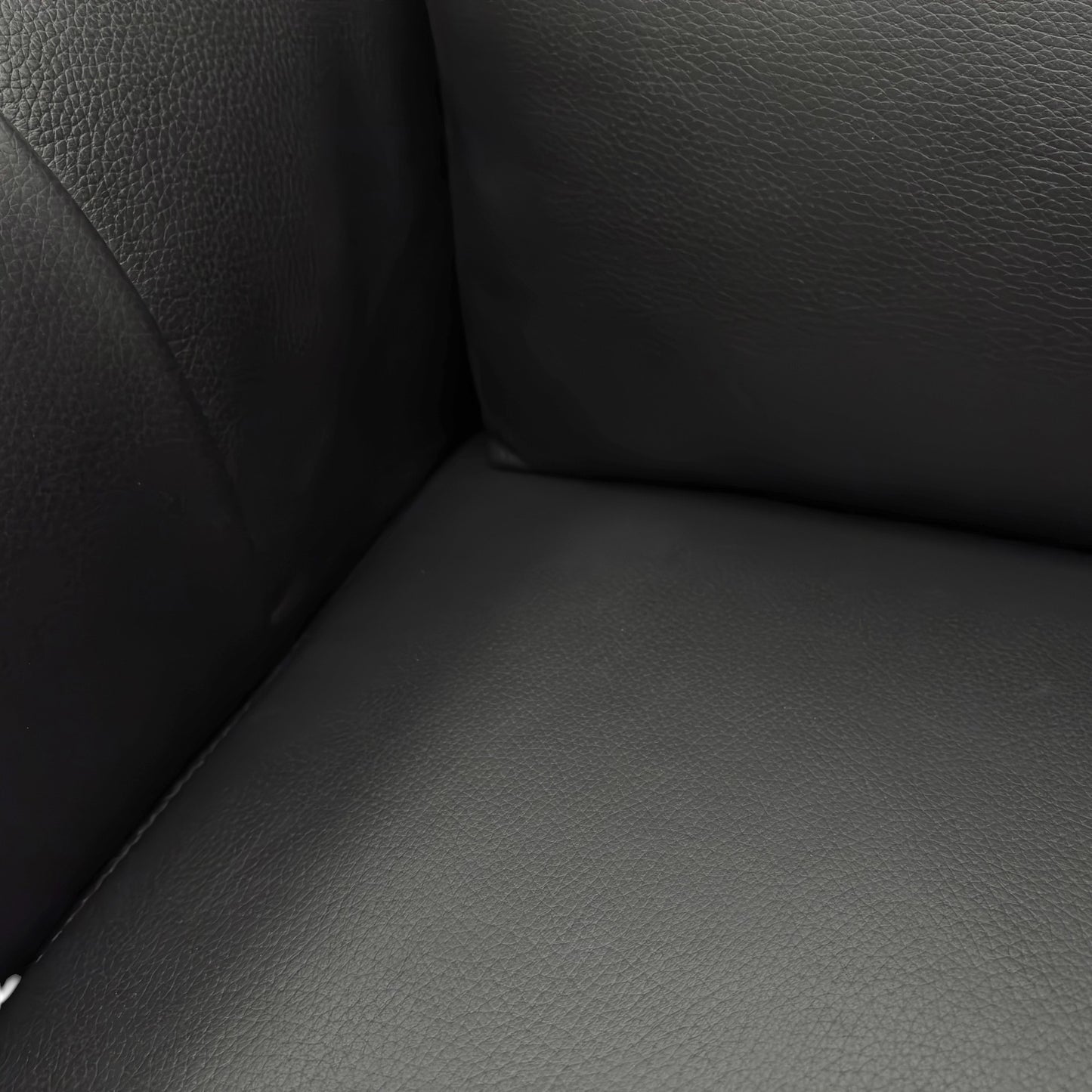 ‘Morgan' Oslo Cat-40:23 Jet Black Leather Power Recliner Armchair + Storage Footstool