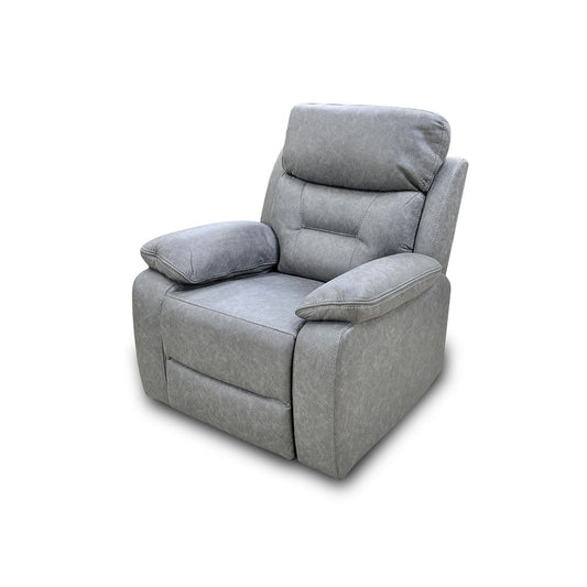 ‘Beaumont’ Grey Endurance Fabric Manual Recliner High Back Armchair