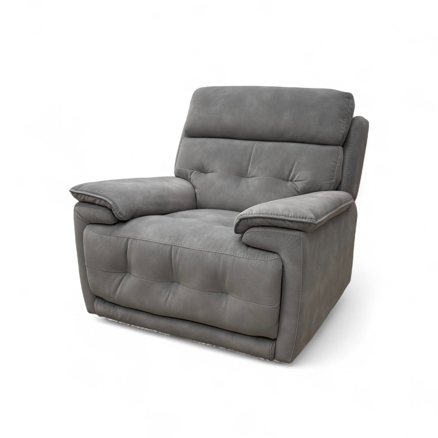 ‘Brescia’ Sfa-Pey-R09 Dove Velvet Power Recliner with Power Headrest