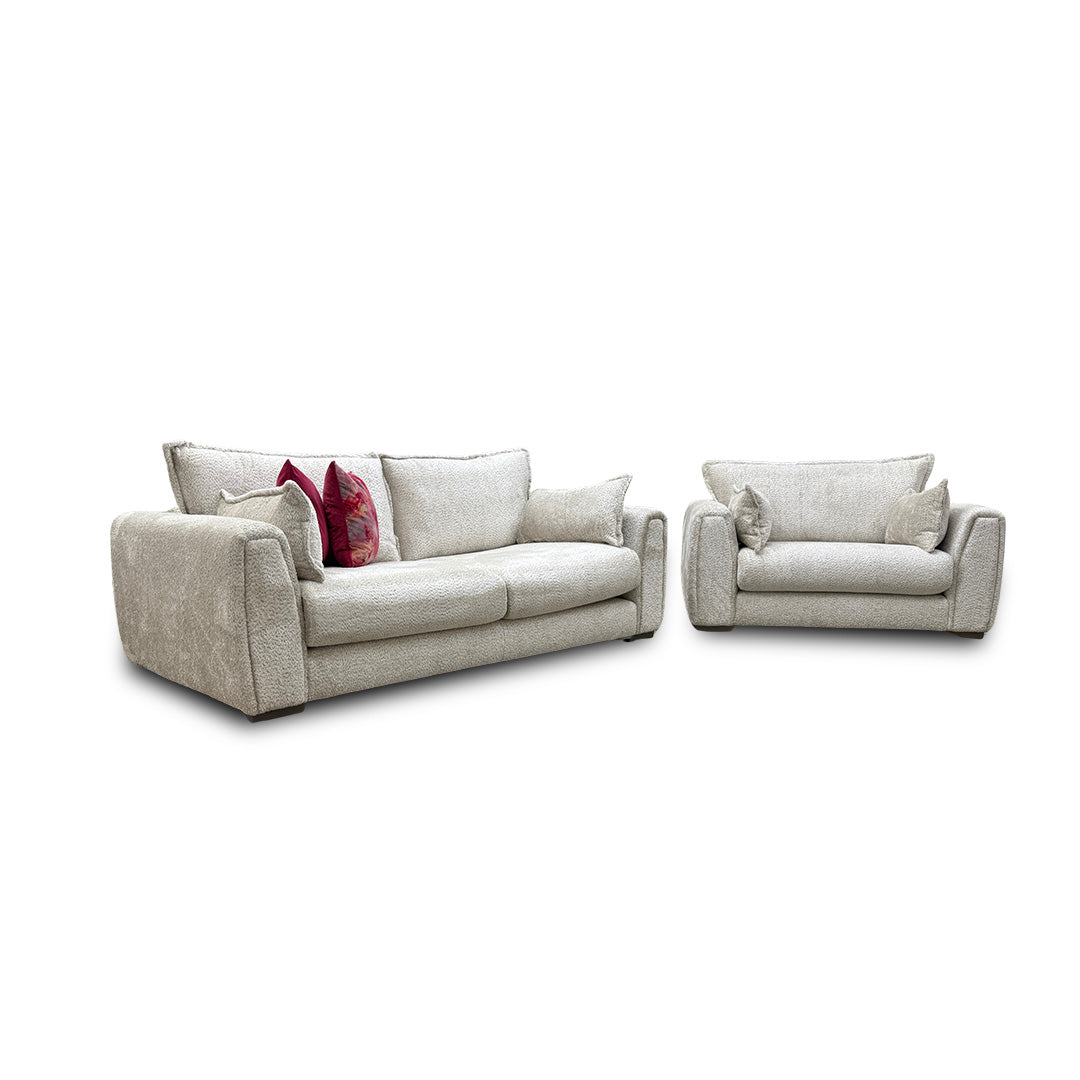 'Somerford' Natural Somerford Texture 3 Seater Sofa + Cuddler
