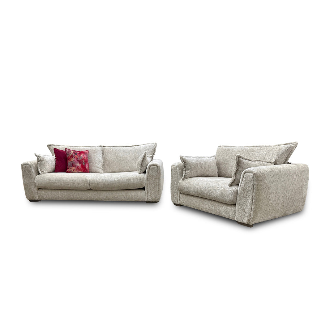 'Somerford' Natural Somerford Texture 3 Seater Sofa + Cuddler