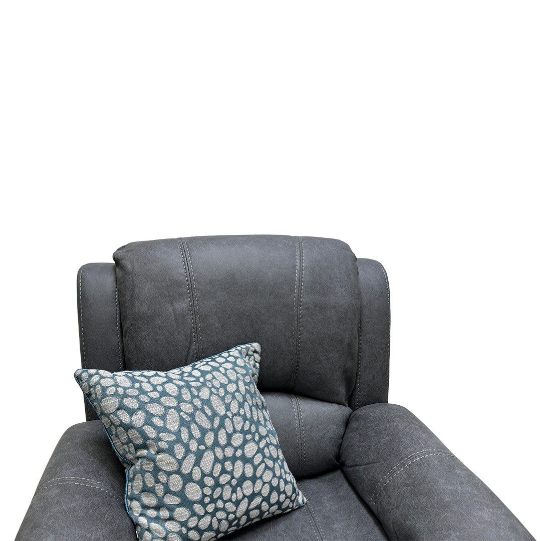 ‘Bennett’ Dark Grey Endurance Fabric Manual Recliner Armchair