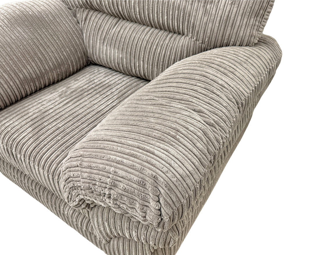 'Zana' Steel Marley 3 Seater Sofa + Armchair + Storage Footstool