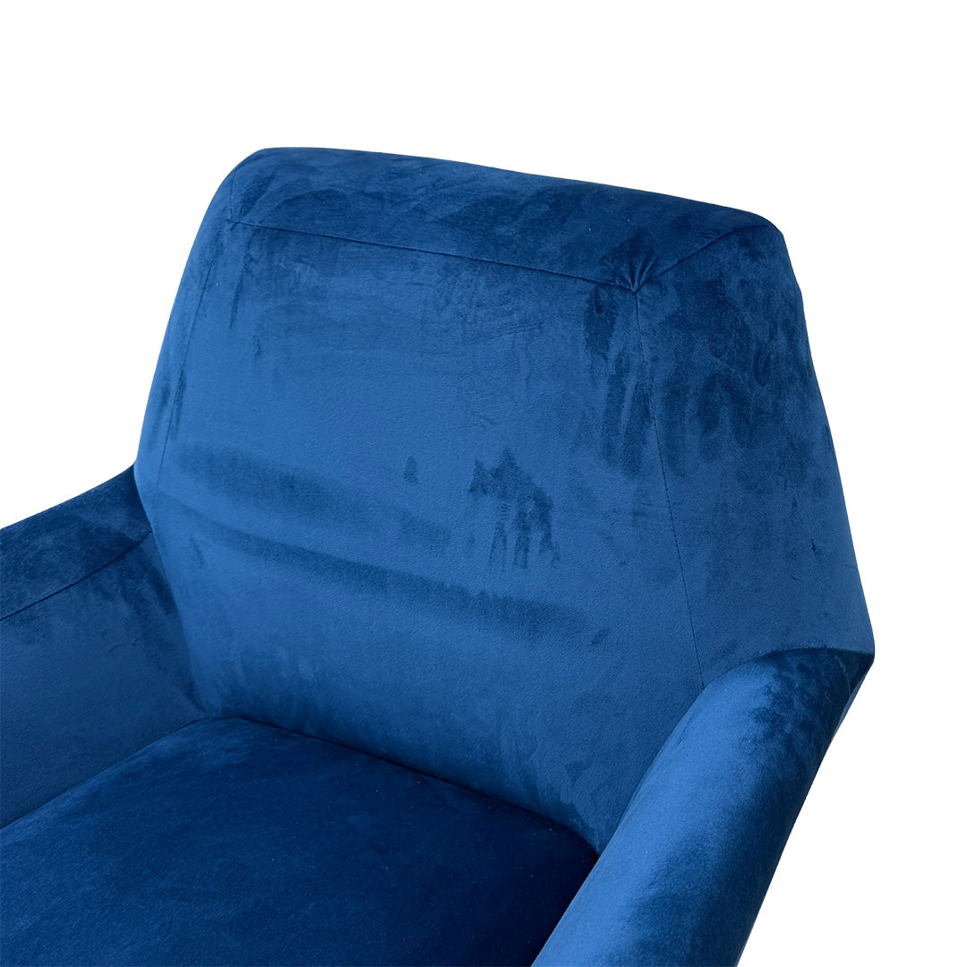 'Plush' Royal Blue Velvet Accent Chair