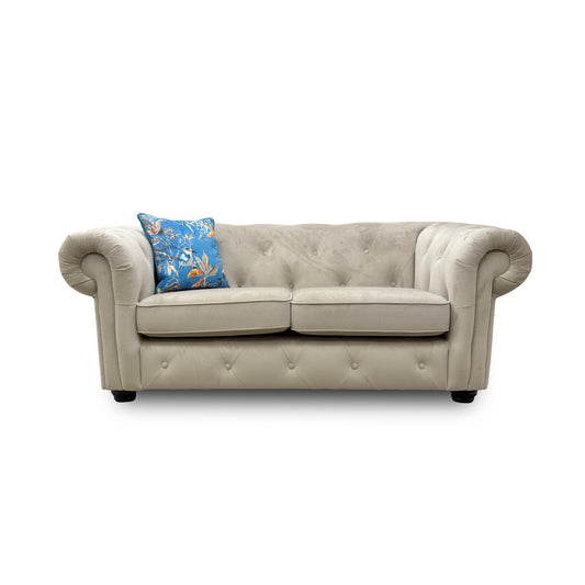 'Belair' Stone Sensual Velvet 2 Seater Sofa