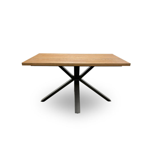 ‘Brooklyn' Solid Oak 135cm Dining Table with Star Base