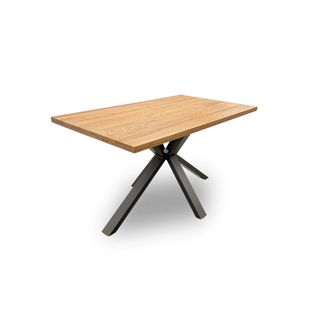 ‘Brooklyn' Solid Oak 135cm Dining Table with Star Base