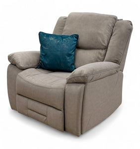 ‘Lydia’ Stone Velvet Manual Recliner Armchair