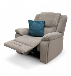 ‘Lydia’ Stone Velvet Manual Recliner Armchair