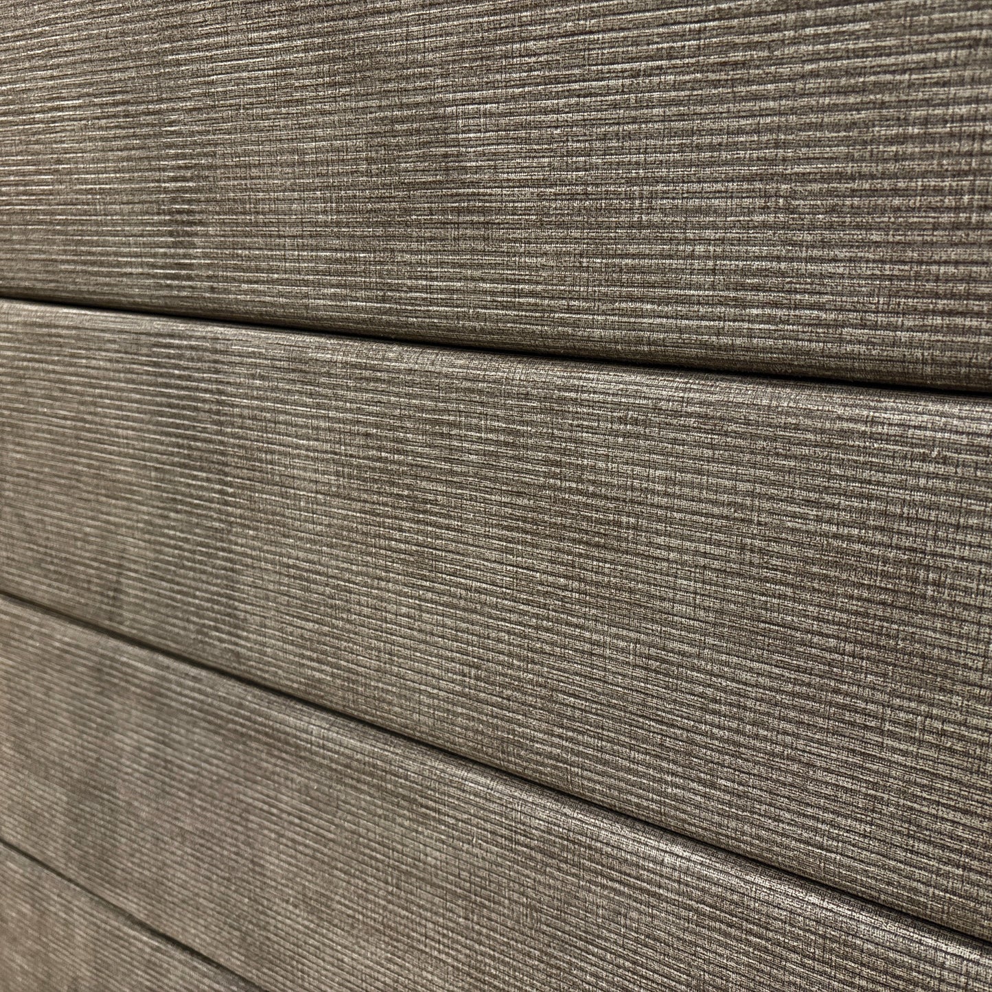 ‘Gordon’ Mushroom Fabric 2 Draw Divan Bed Base with Floor Standing Headboard - King