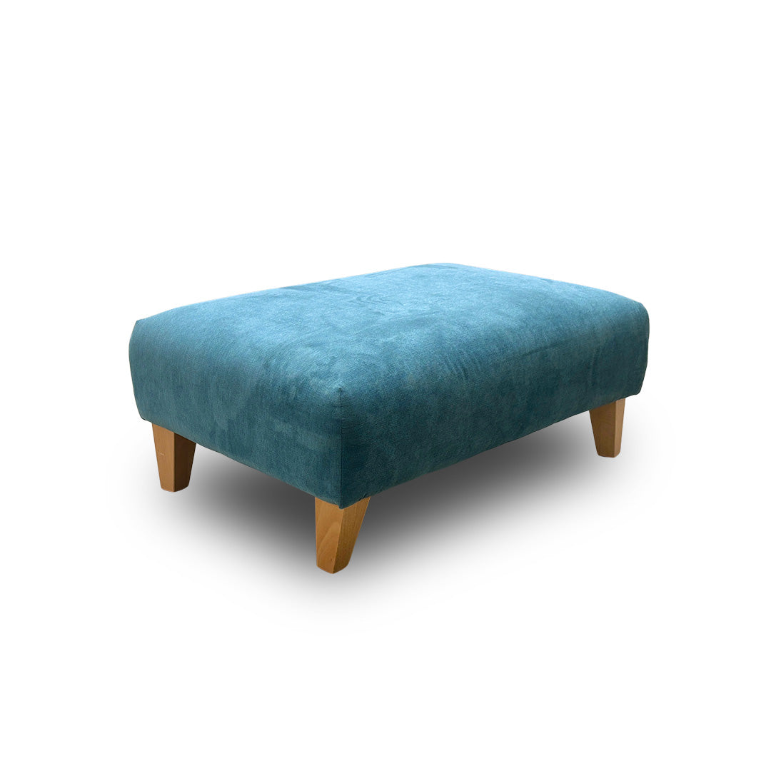 ‘Orlby’ Plaza Linen Ocean Banquette Footstool