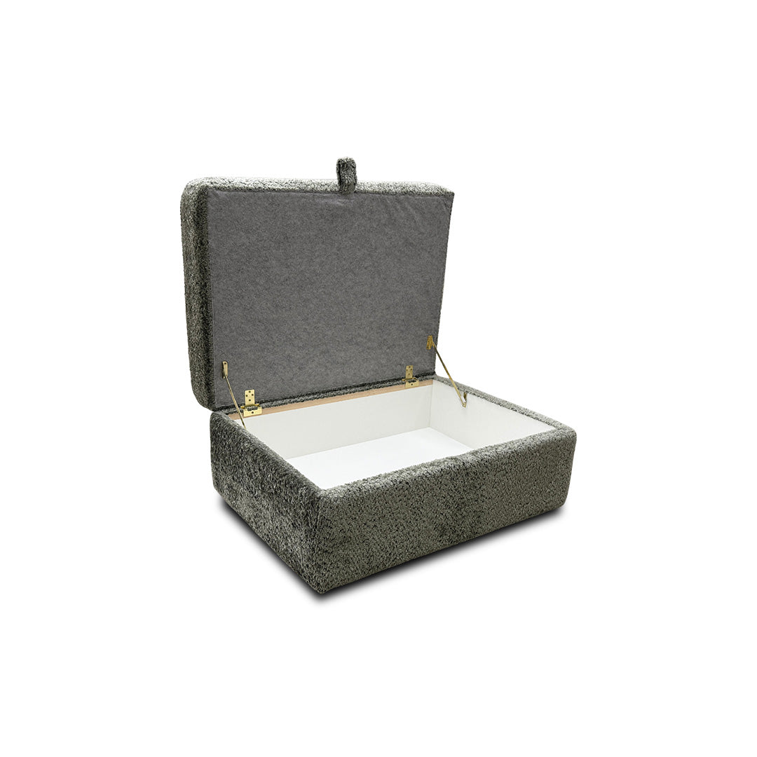 'Somerford' Dark Green Somerford Texture Large Storage Footstool
