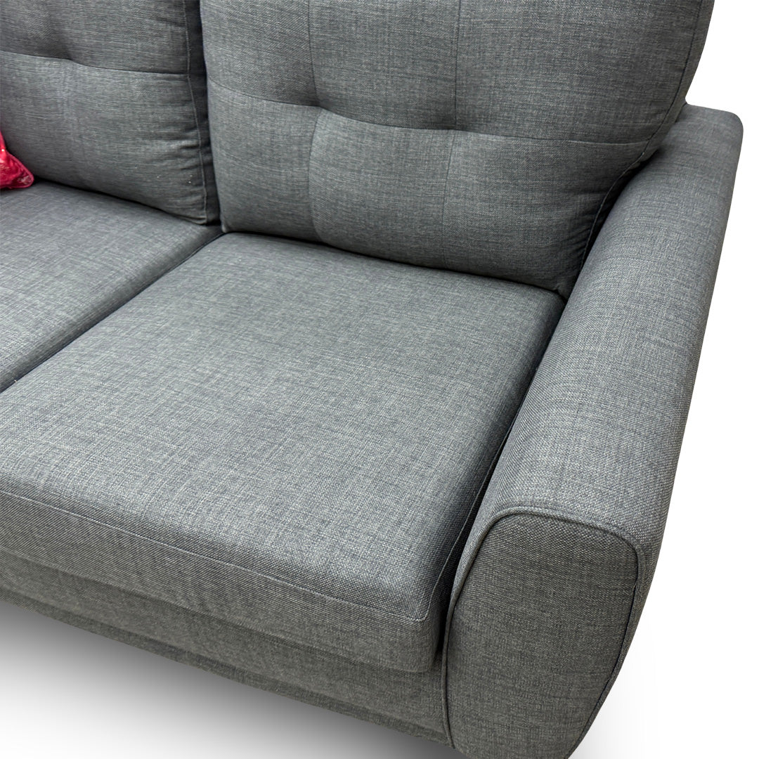 'Kian' Charcoal Revive Fabric Large 2 Seater Sofa Bed