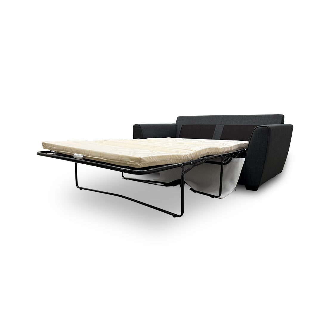 'Kian' Charcoal Revive Fabric Large 2 Seater Sofa Bed