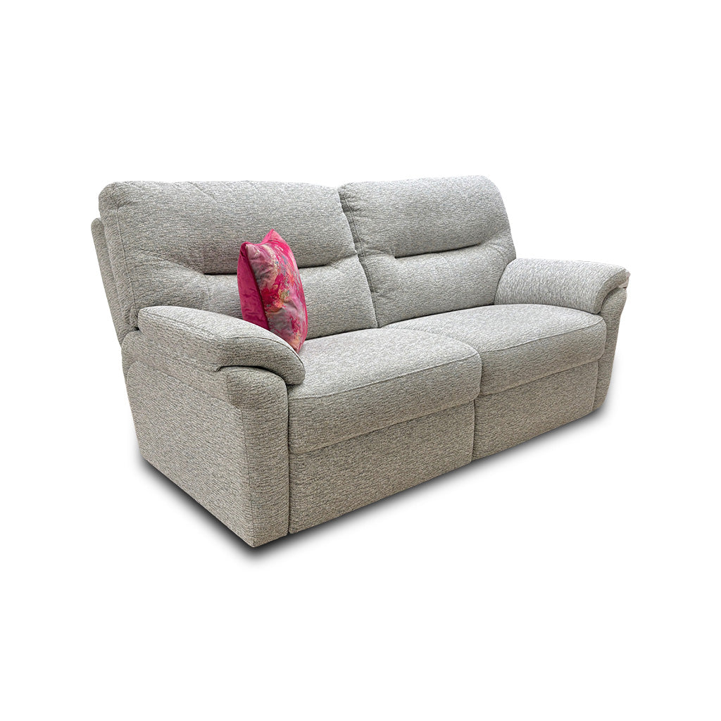 G Plan ‘Seattle’ Light Grey Fabric 3 Seater Sofa
