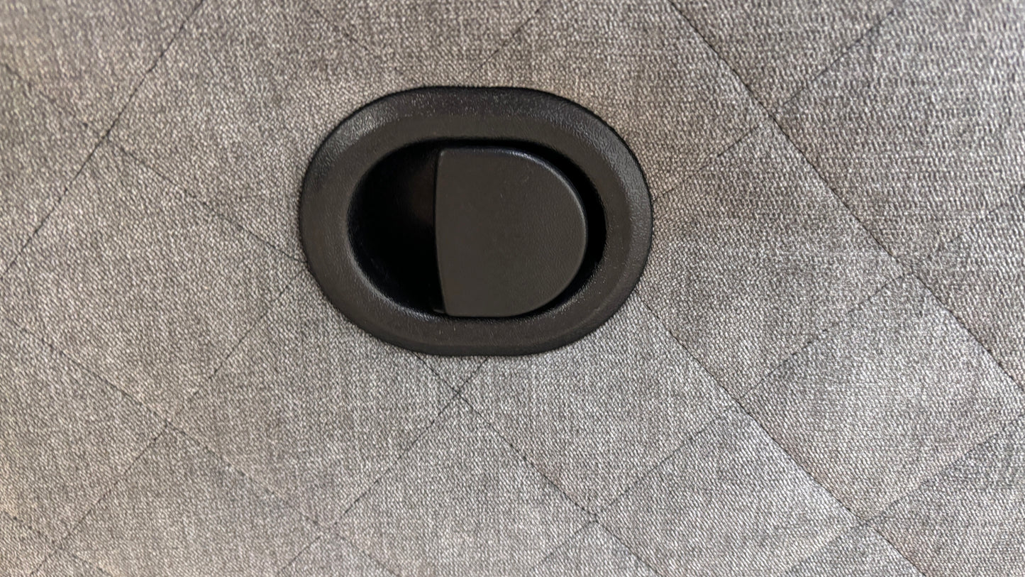 ‘Orka’ Plaza Linen Graphite Manual Recliner 2 Seater Sofa