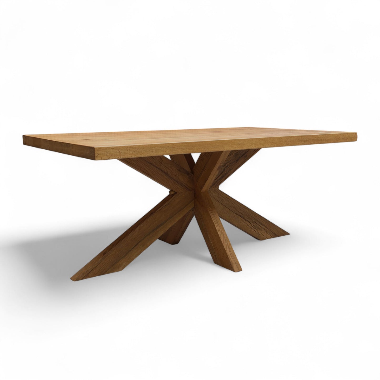 Bodahl ‘Terra' 01 Oiled Solid Oak Straight Edge 180cm Dining Table with Wooden Star Base