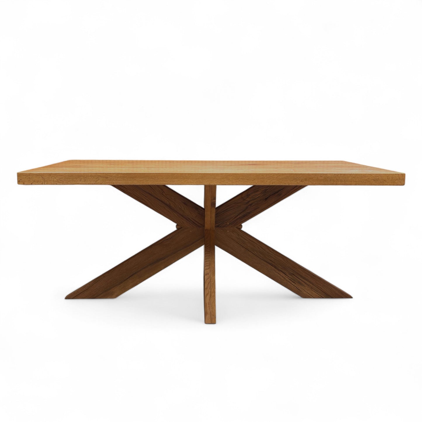 Bodahl ‘Terra' 01 Oiled Solid Oak Straight Edge 180cm Dining Table with Wooden Star Base