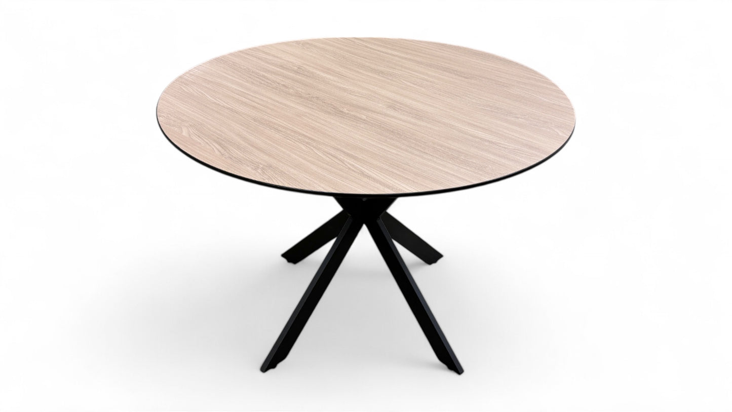 ‘Sadia’ Oak Round Dining Table - 110cm