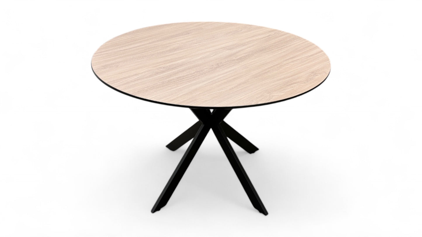 ‘Sadia’ Oak Round Dining Table - 110cm