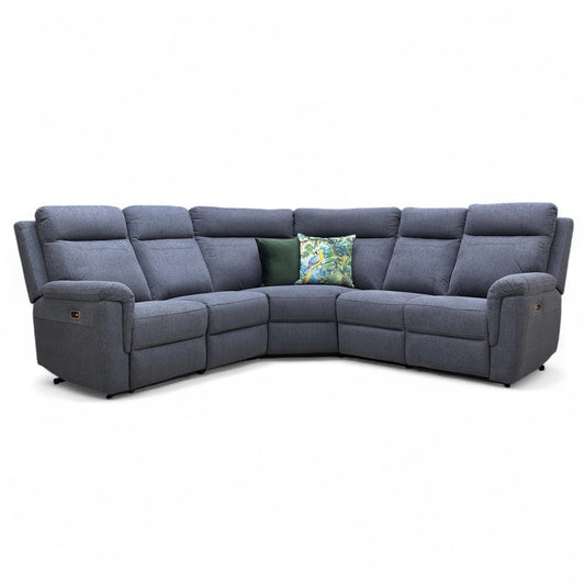 ‘Bowie’ Azul Fabric Power Recliner Modular Corner Sofa